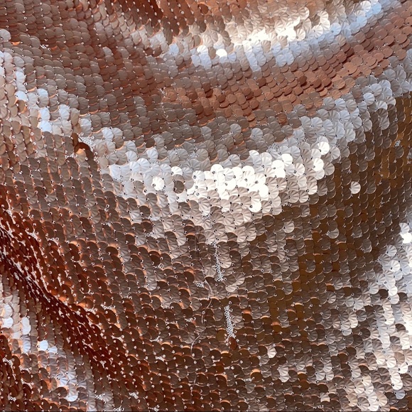 Misguided rose gold one shoulder sequin top - Picture 2 of 5